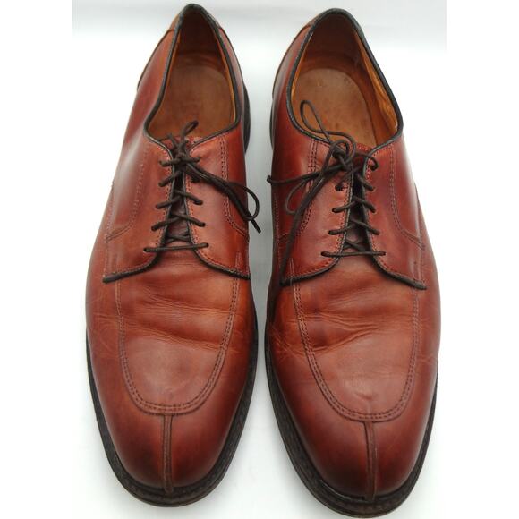 Allen Edmonds Ashton Chilli Brown Leather Oxfords Split Toe Dress Shoe 10.5 main image 4
